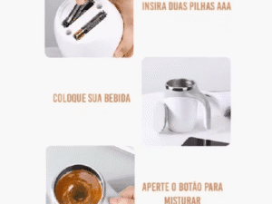 Caneca Mixer Inox Automática Elétrica Misturador