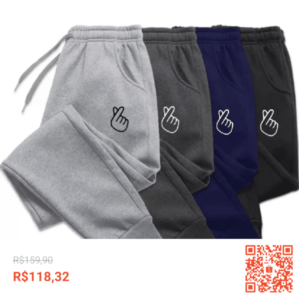 KIT 3 CALÇAS MOLETOM DOLLARS JOGGER SLIM UNISSEX OFERTA - Imagem 2