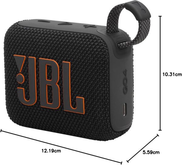 ORIGINAL: Caixa de Som, JBL, Go 4, Bluetooth, Portátil, Auracast, À Prova D'água e Poeira - Preta - Imagem 2